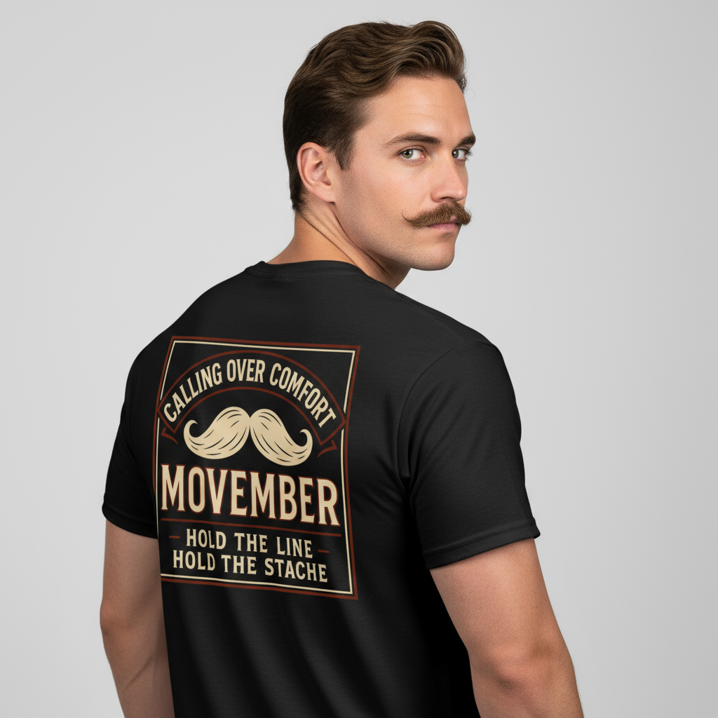 Athletic model with your original Movember design