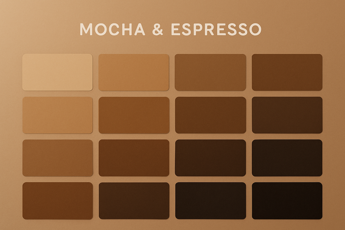 CAN YOU DO A COLOR PALETE OF MOCHA AND EXPRESSO COLORS