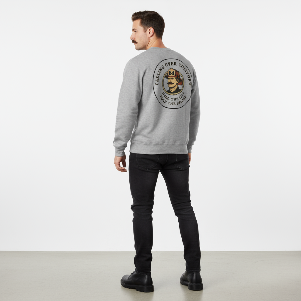 SWEATSHIRT BACK LOGO/ BLACK FRONT SLOGAN