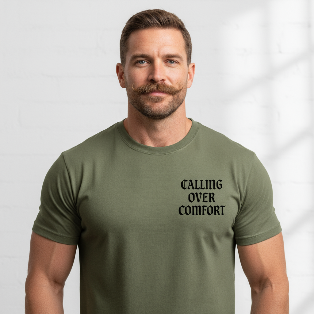 Model with Mustache - Front View