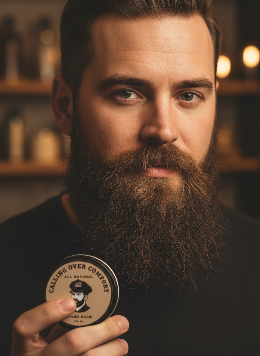 Portrait with Beard Balm - Direct Gaze
