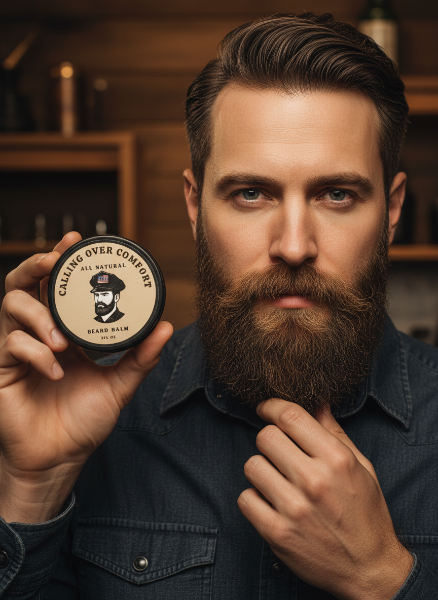 Portrait with Perfectly Groomed Beard